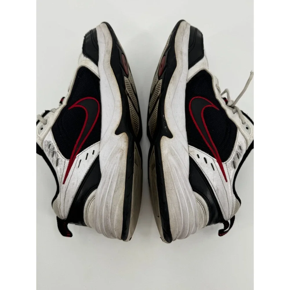 Nike Air Monarch IV 415445-101 Mens Sneakers 12 White Black Swoosh Workout Shoes